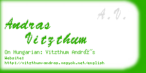 andras vitzthum business card